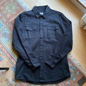 Men's Black Work Shirt Button Down